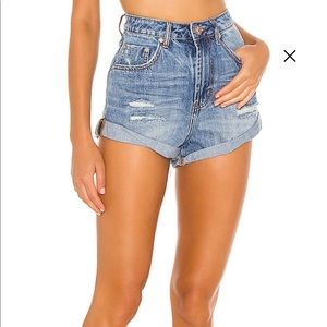Bandits High waist denim short in Johnny blue
